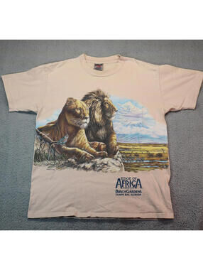 Busch Gardens Shirt Men Large Lions Edge Of Africa Maniere